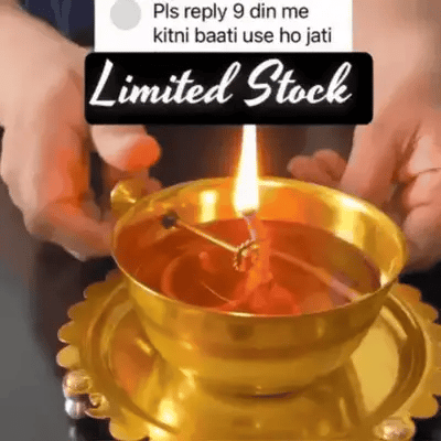 Shree 1008 Akhand Jyot Diya with screw & glass cover - Buy1 Get 1 OFFER