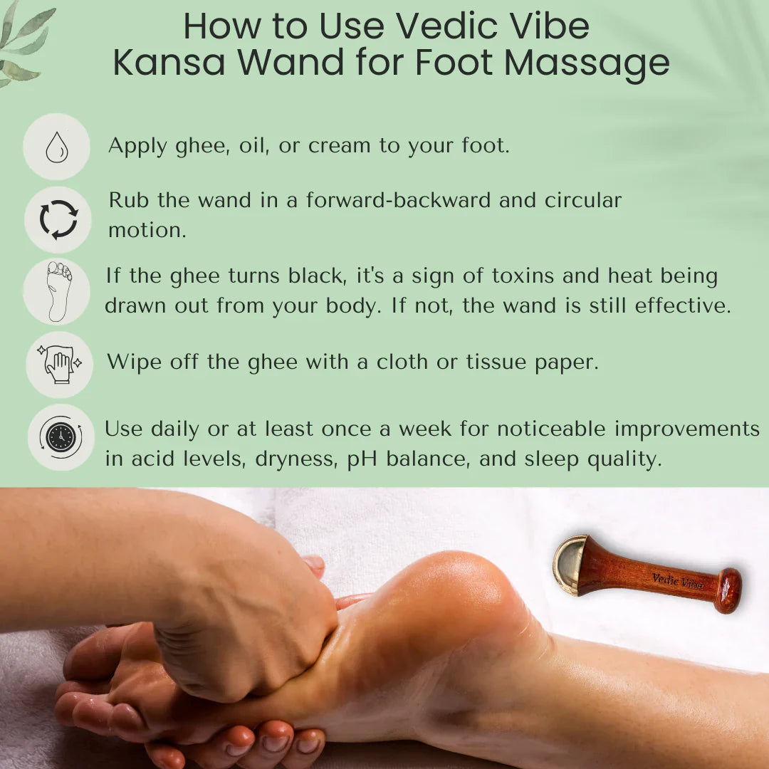 Ayurvedic Kansa Wand - Perfect for Foot & Body Massage - BUY 1 GET 1 FREE 🔥🔥