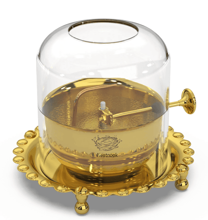 Shree 1008 Akhand Jyot Diya with screw & glass cover - Buy1 Get 1 OFFER