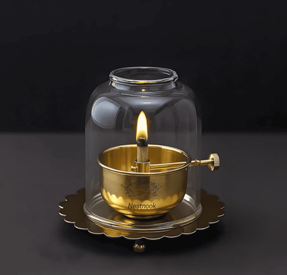 Shree 1008 Akhand Jyot Diya with screw & glass cover - Buy1 Get 1 OFFER