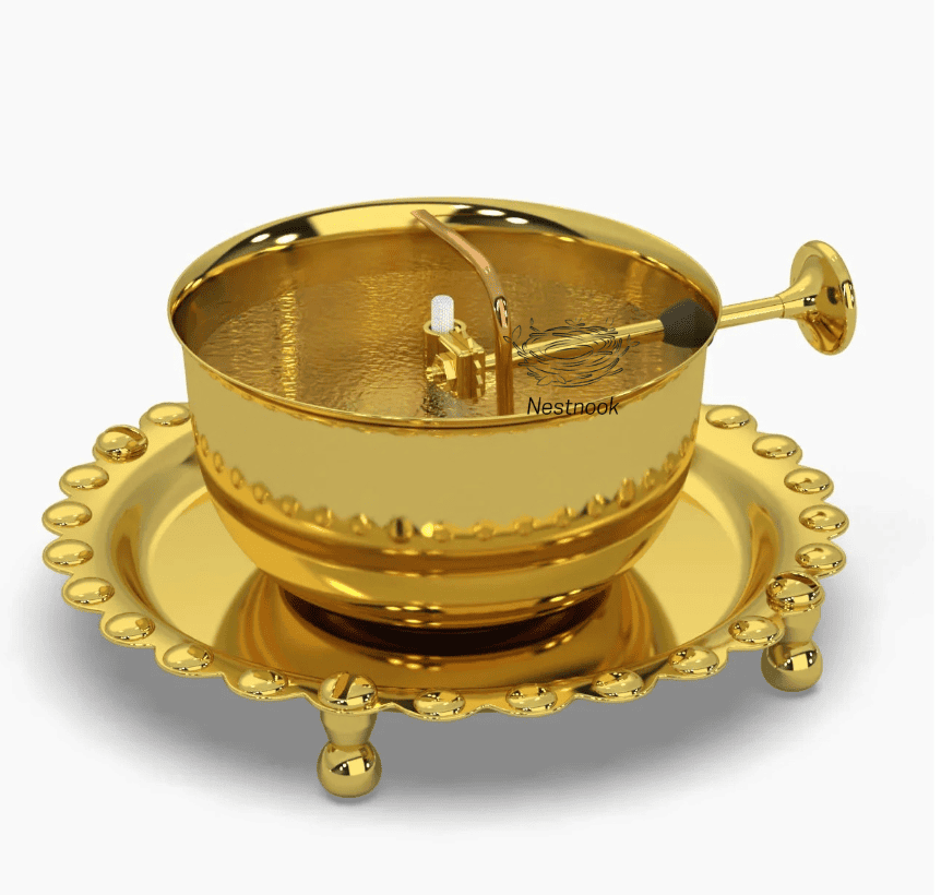 Shree 1008 Akhand Jyot Diya with screw & glass cover - Buy1 Get 1 OFFER