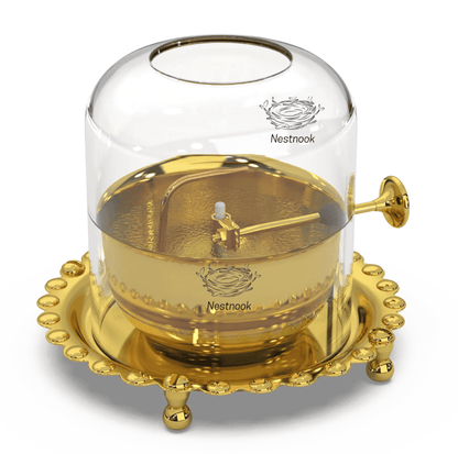 Shree 1008 Akhand Jyot Diya with screw & glass cover - Buy1 Get 1 OFFER